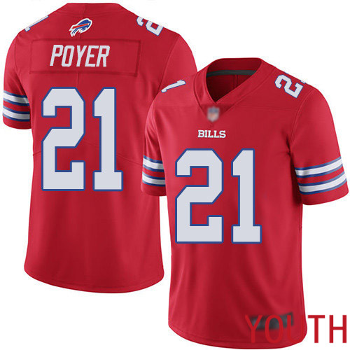 Youth Buffalo Bills #21 Jordan Poyer Limited Red Rush Vapor Untouchable NFL Jersey